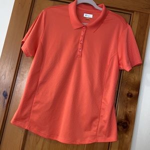 Greg Norman Play Dry Polo Collared Shirt Orange Short Sleeve Golf Tennis Sz XL